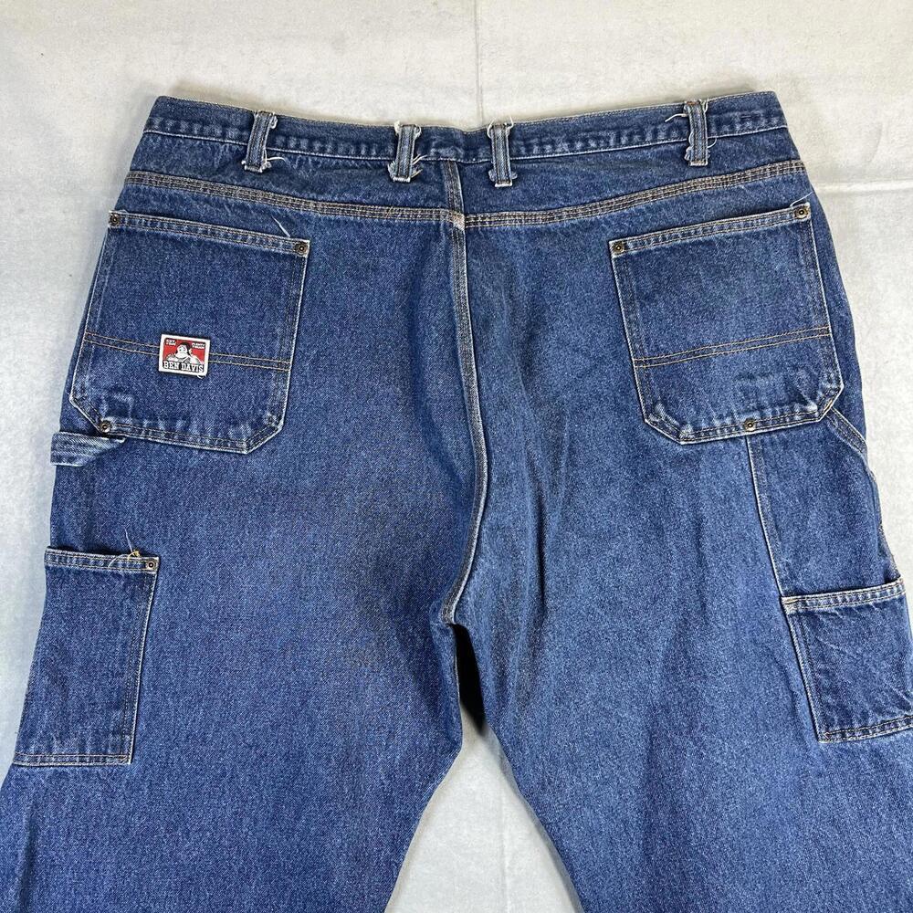 Vintage Ben Davis Carpenter Jeans Mens 44* Blue Medium Wash Workwear Denim - Picture 1 of 10